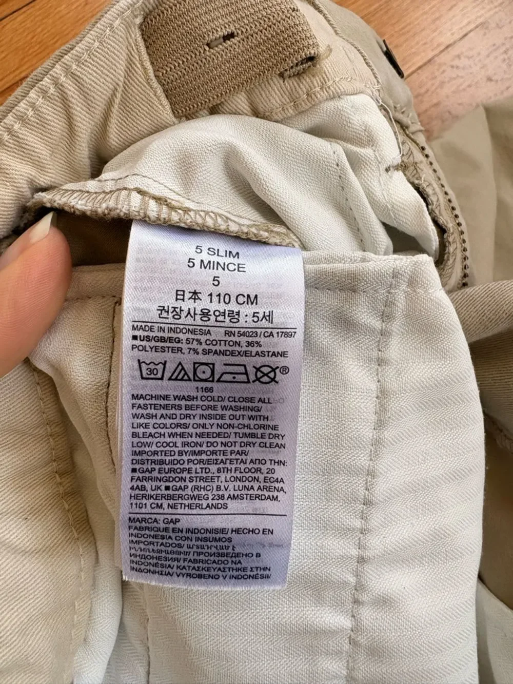 GAP Boys Tan Slim Straight Chinos